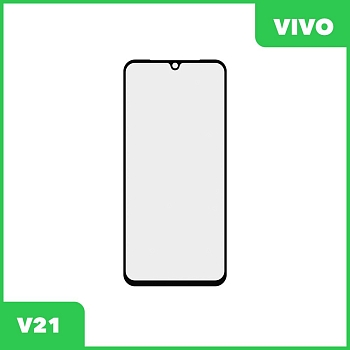 Стекло + OCA пленка для переклейки Vivo V21 (черный)