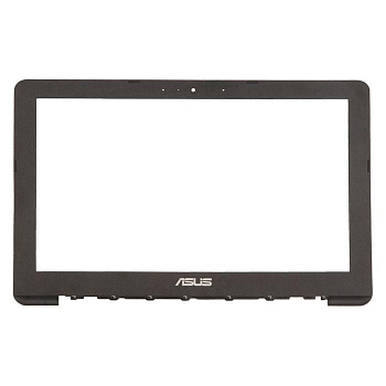 Рамка экрана (рамка крышки матрицы, LCD Bezel) для ноутбука Asus E200HA черная, пластиковая. С разбора.