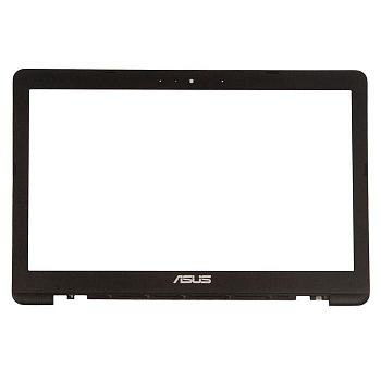 Рамка экрана (рамка крышки матрицы, LCD Bezel) для ноутбука Asus E203MA черная, пластиковая. С разбора.